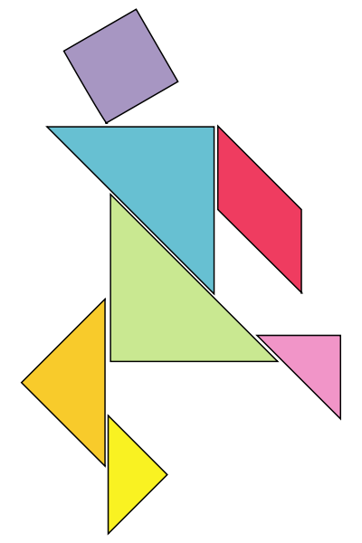 Tangram figure (Wikimedia commons)
