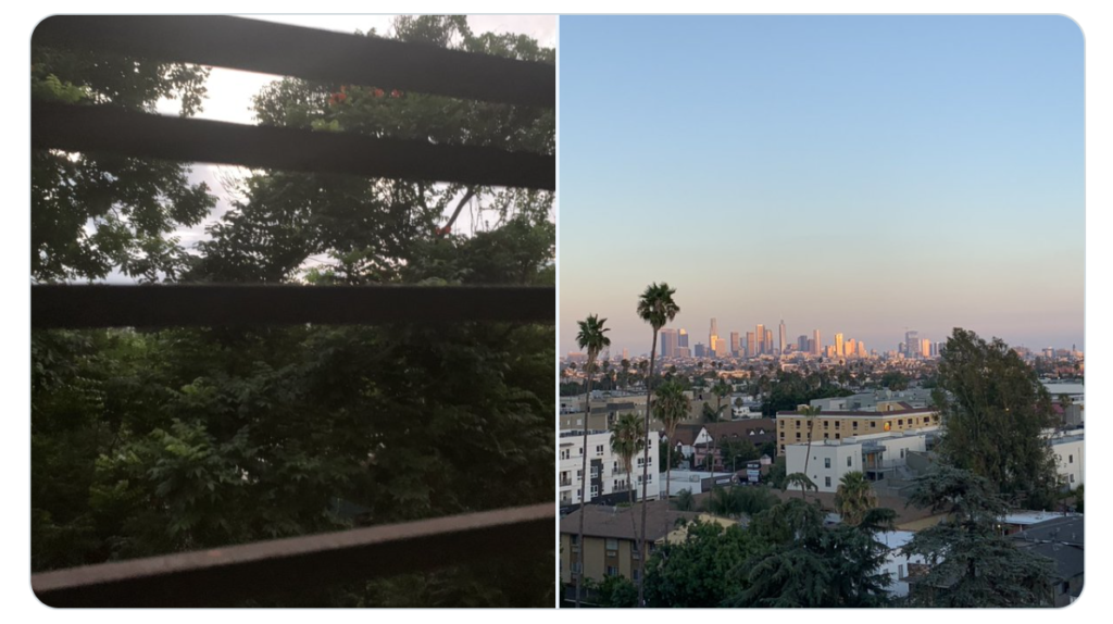 2 views from balconies